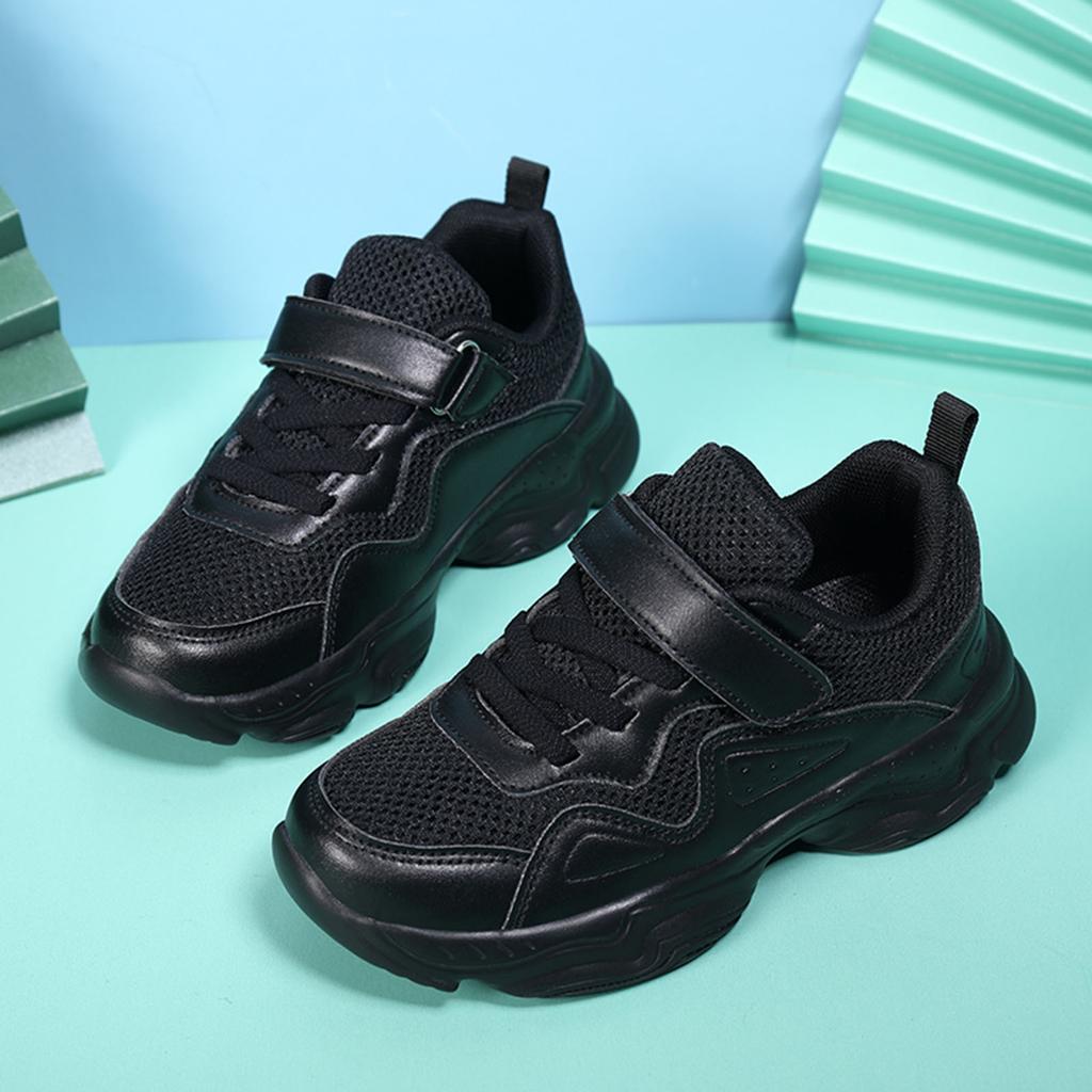 White Children's Leather Casual Shoes For Boy Girls Outdoor Running Sneakers Breathable Mesh Kids School Walking Sport Non-Slip