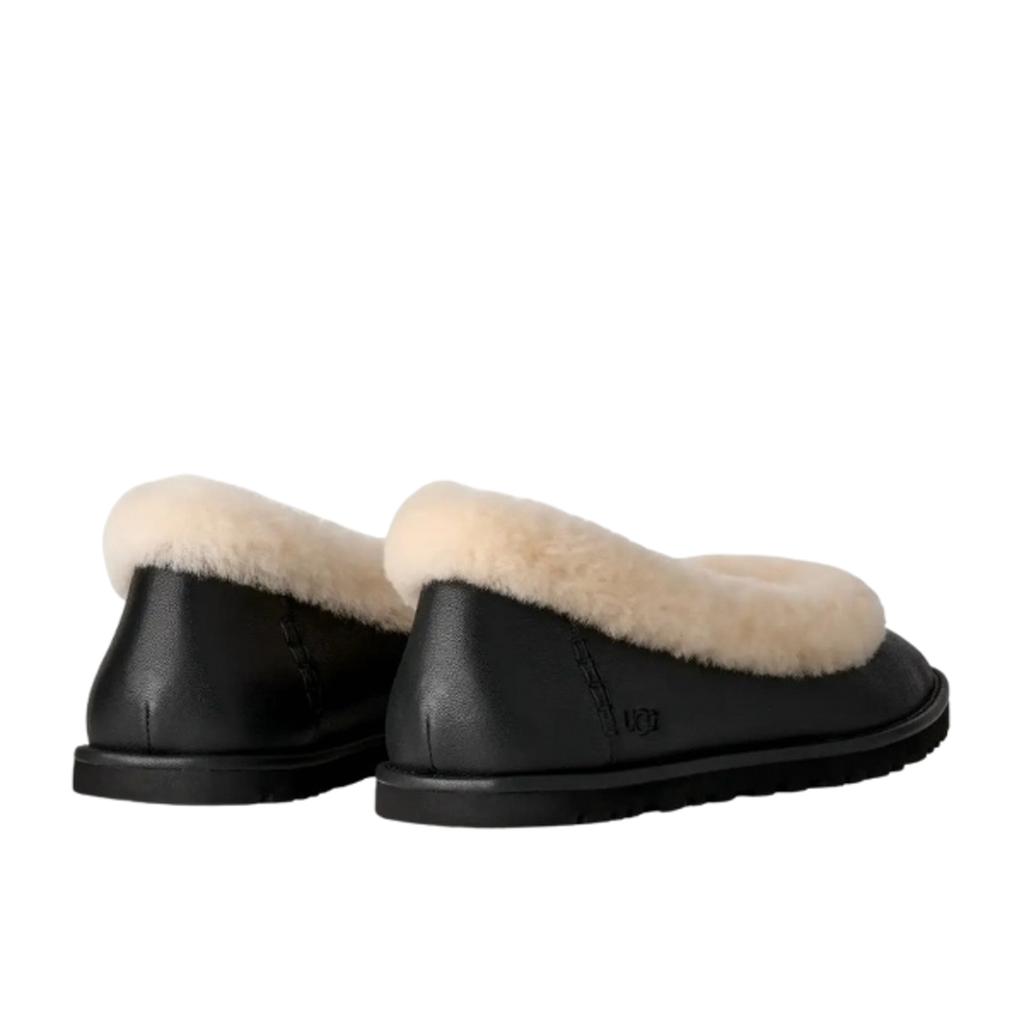 UGG Zora Leather Ballet Flat Black