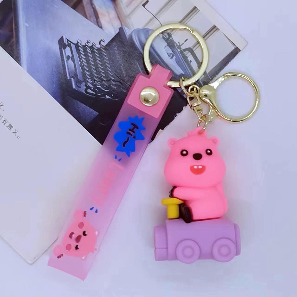 Creative Cartoon Doll Sports Beaver Keychain Bag Car Keychain Accessories Gift Wholesale Kawaii Cute Personalized Gifts Fashion