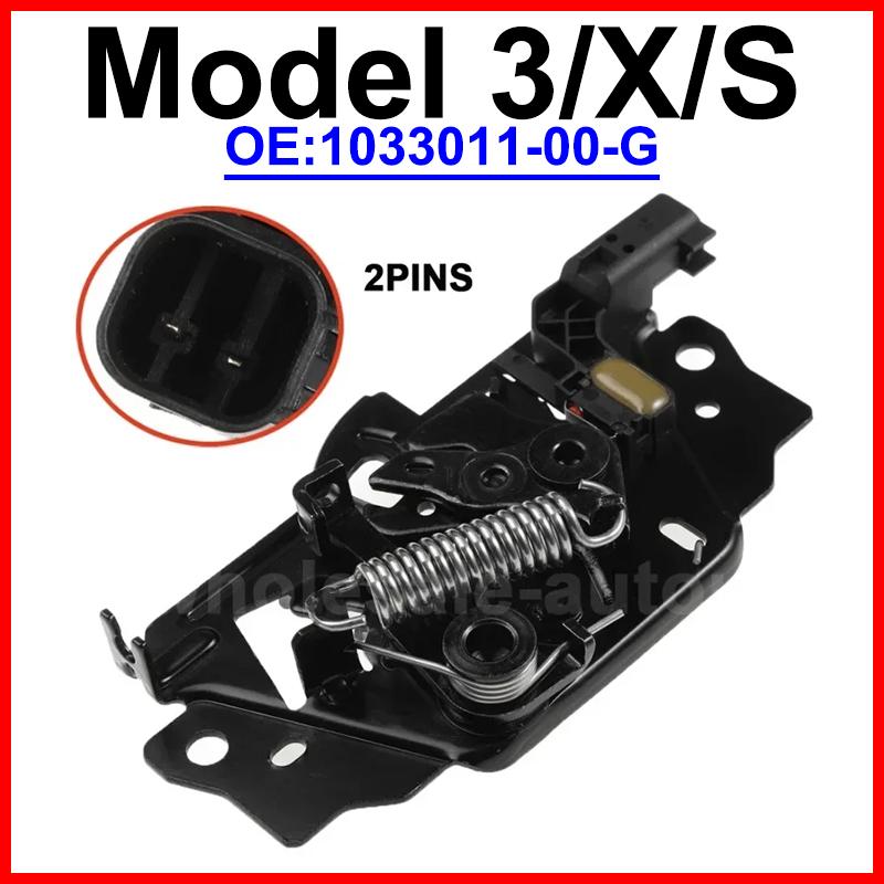 For Tesla Model 3 X S 2017 2018 2019 2020 1033011-00-G Bonnet Hood Lock Latch Car Metal Closing The Hood Car Block Catch
