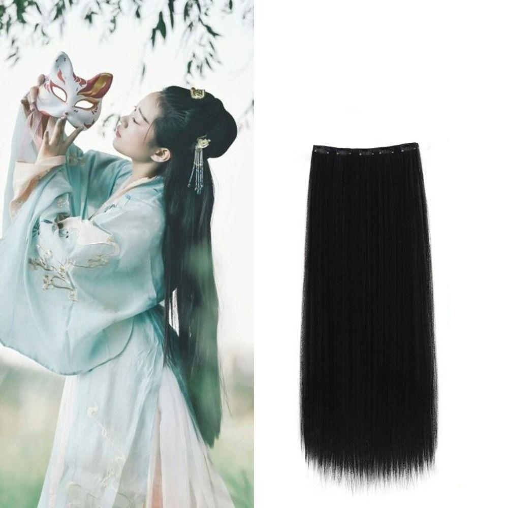 Traditional Long Straight Hair Piece Ancient Hanfu Wig Pads False Hanfu Wig Piece Women