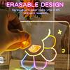 Kids LED Drawing Board with Book Markers Wipe Cloth USB Charging Light-up Dry Erase Board Office School Home Glow Doodle Note Board