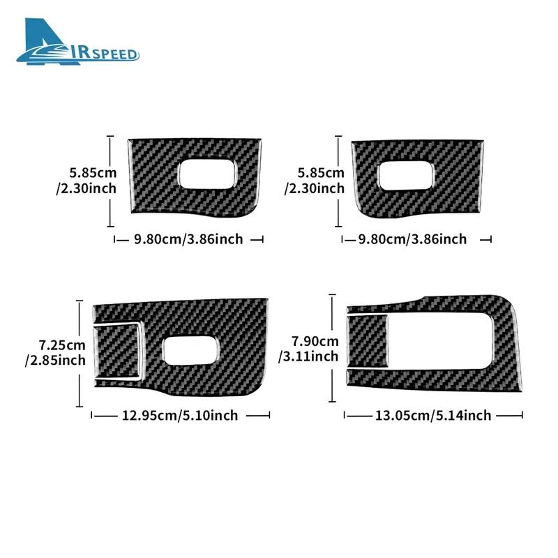 4pcs Real Soft Carbon Fiber Window Lifter Switch Sticker For Tesla Model 3 Highland 2024 2025 Trim Accessories