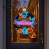 3D Wooden Door Sign Halloween Sign, Black Cat Pumpkin Skeleton Porch Hanging Prefabricated Ring Decor, Waterproof Outdoor Welcome Ready To Hang Party