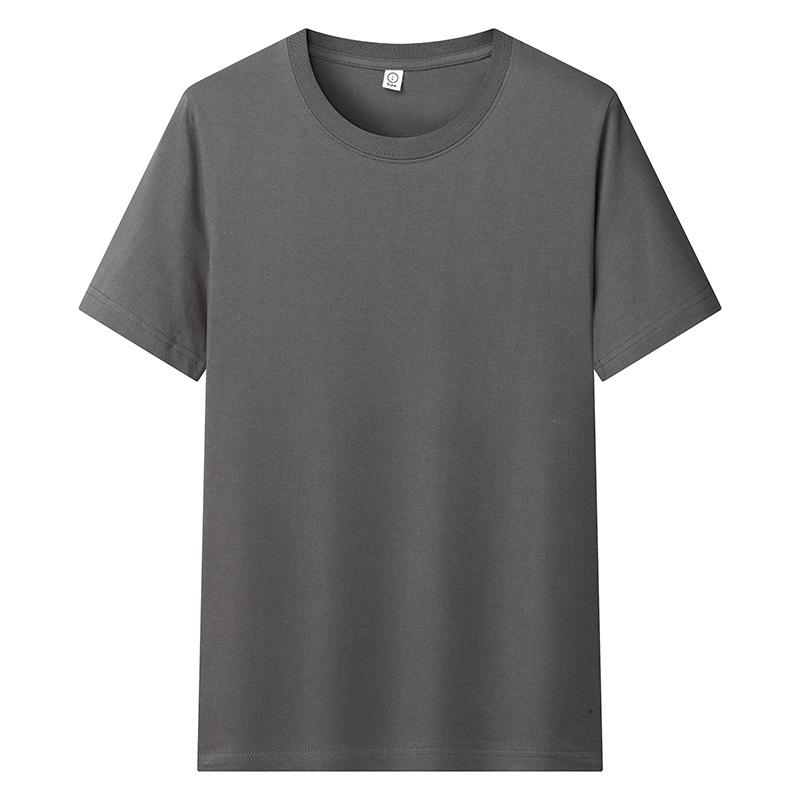 Short-sleeved T-shirt Hong Kong style loose T-shirt pure cotton half-sleeved men's short-sleeved small shoulder-length combed couple T-shirt