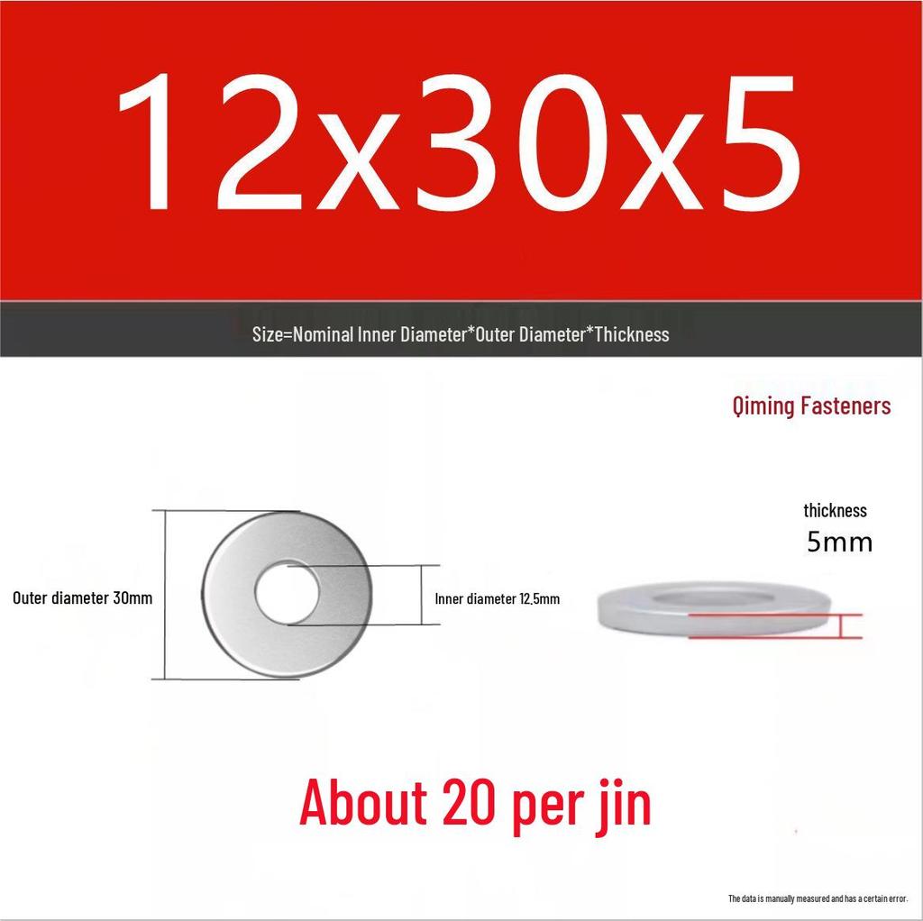 4.8 Grade Galvanized Iron Flat Washer M3-M40 Oversized Metal Screw Gasket Washer