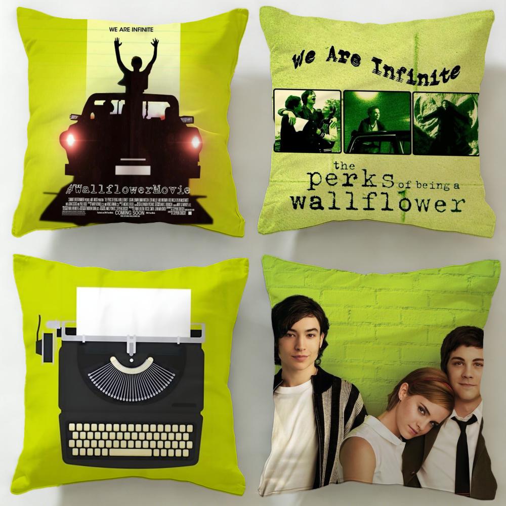 Hot Tthe Perks of Being a Wallflowered Cushion Cover Soft EasyWash Pillow Case Versatile for Couch Bed Travel and Office