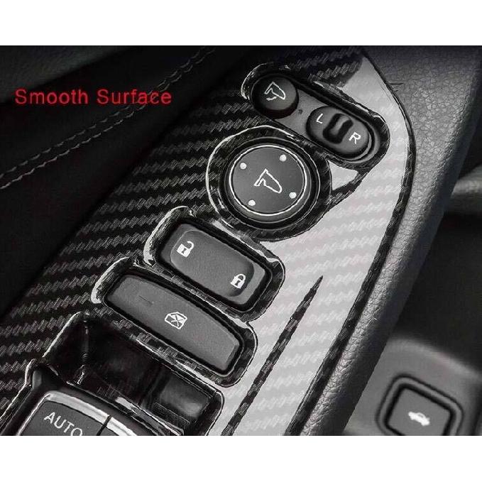 For Honda Accord 2018-2022 Carbon Fiber Window Lift Panel Switch Cover Trim 4pcs