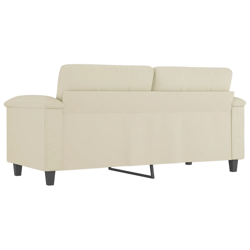 2 Seater Cream Sofa 140 Cm Faux Leather