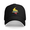Vintage Colombia Flag Golf Cap Unisex Headwear  Outdoor Travel Adjustable Fit Sun Caps