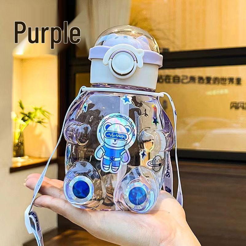 Large Capacity Big Belly Plastic Water Cup with Straw