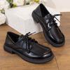 Moda Vintage sobre Sapatos com Cadarços Calçados Femininos Outono Oxfords Salto Baixo Feminino Vestido Sapatos Mary Jane Básicos Mocassim Feminino