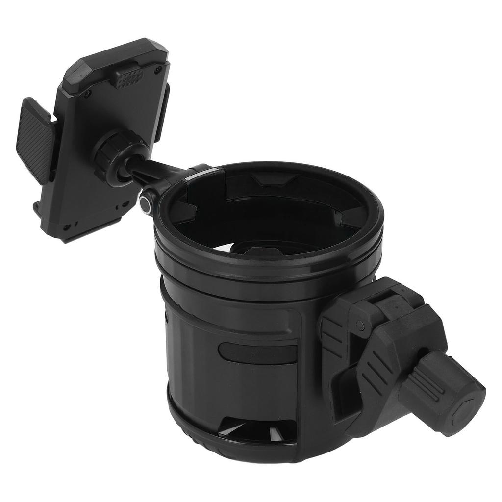 Kinderwagen-Getränkehalter mit Handyhalter 360 Grad Drehung Doppel-Becher- und Flaschenhalter Getränkehalter für Roller Fahrrad