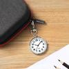 Watch Keychain Circular Dial High Precision Quartz Movement Pointer Silent Watch Compact Hook Keyring Watch
