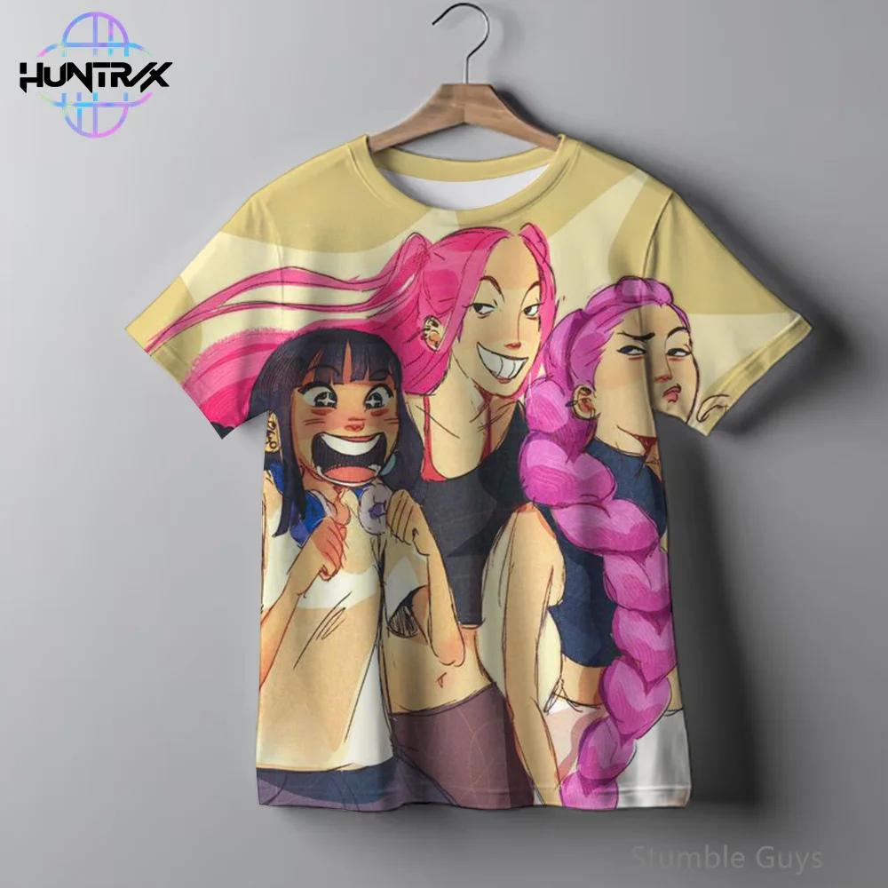 Kids T-shirts 3D Cartton Kpop Demon Hunters Casual Fashion Short Sleeve T-Shirt