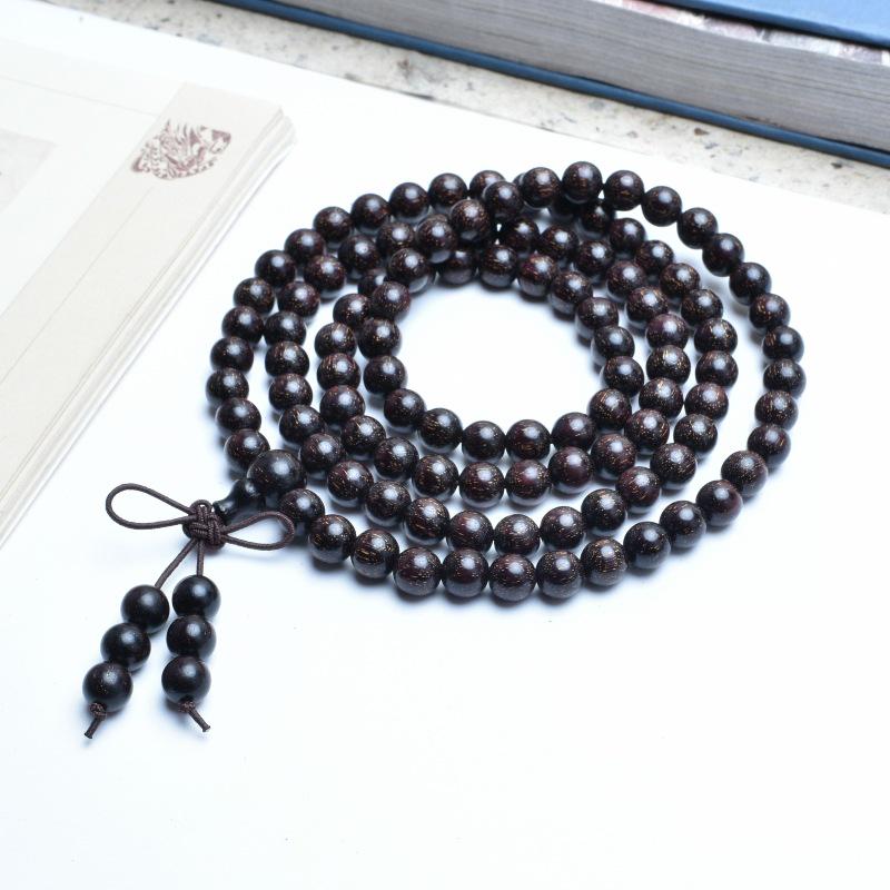 Venus Old Material Small-Leaf Red Sandalwood Prayer Beads Chain - High Oil Density, Unisex, New Chinese Style Decoration Gift