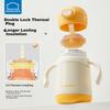 Insulated Cup for Learning To Drink, Suitable for Ages 6+, Stainless Steel Straw Cup with Straw for Toddlers, Outdoor Milk Drinking Cup