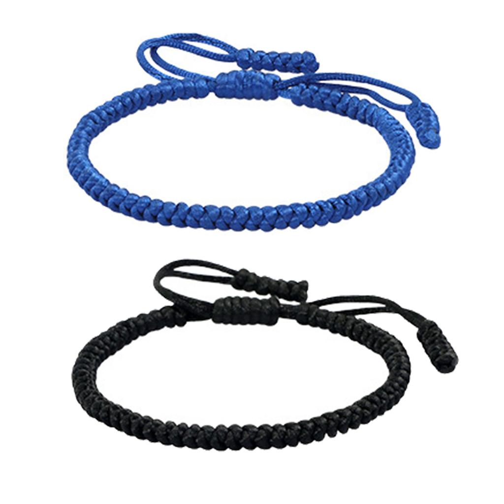 Handmade Blue Beads Bracelet Portable Braided Bracelets Set Elegant Wristband Accessories For Men And Women