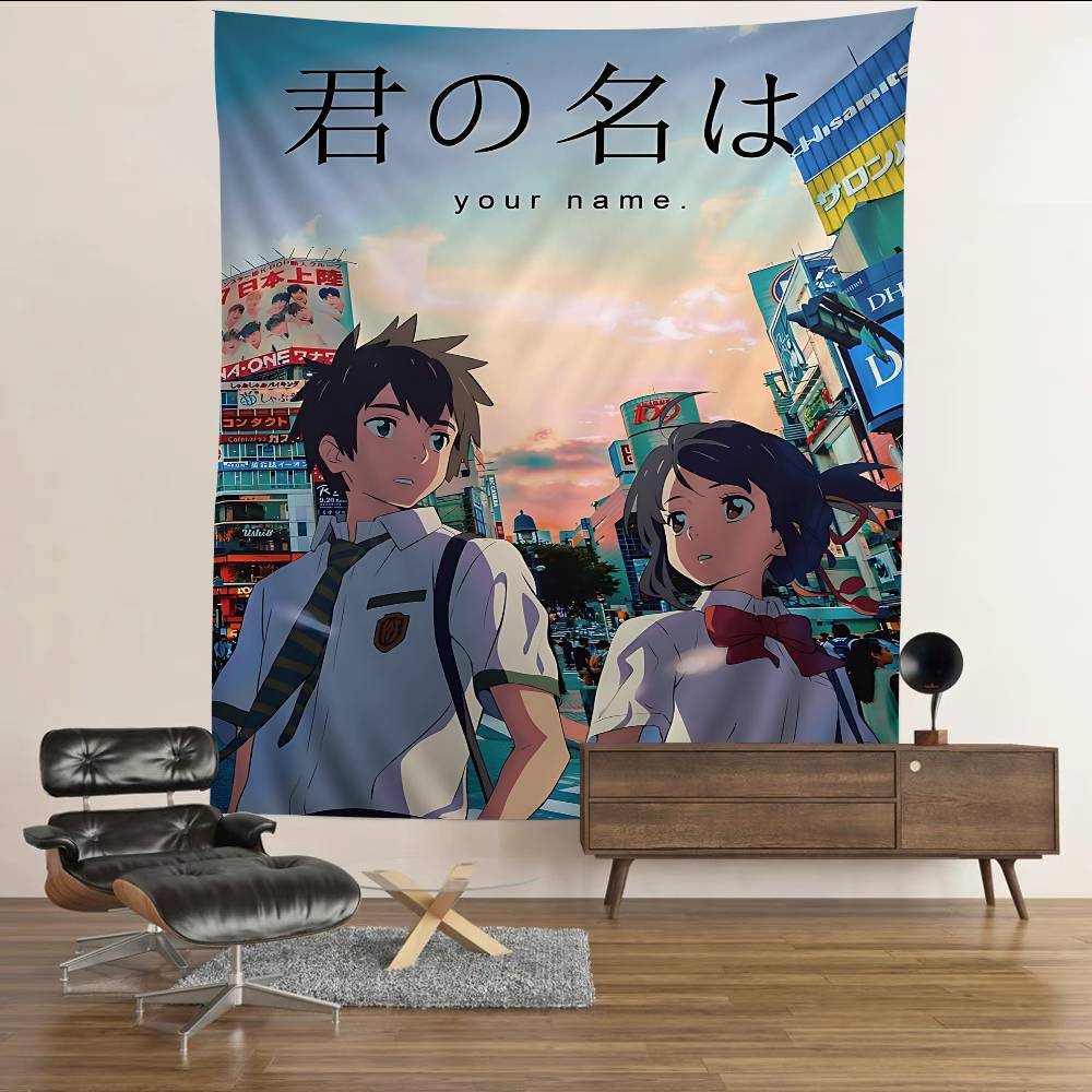Anime Y-Your N-Name Cartoon Tapestry Wall Hanging Decoration Household Home Decor