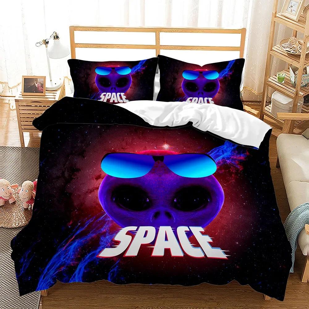 Black And White Milk Pattern Bedding Set Simple Style Soft And Comfortable Duvet Cover Set 3-Piece Children's Duvet Cover Set