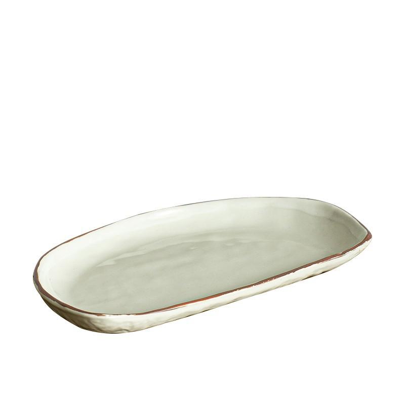 Creative Ceramic Dim Sum Plate Platter Western Food Plate Moon Plate Tableware Plate Household Fruit Plate Tray Plate