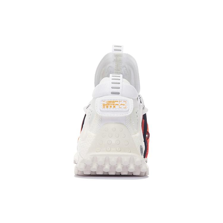 Li Ning Pangu Halo Low Top Sports Casual Shoes Women's White Orange AZGS102-2