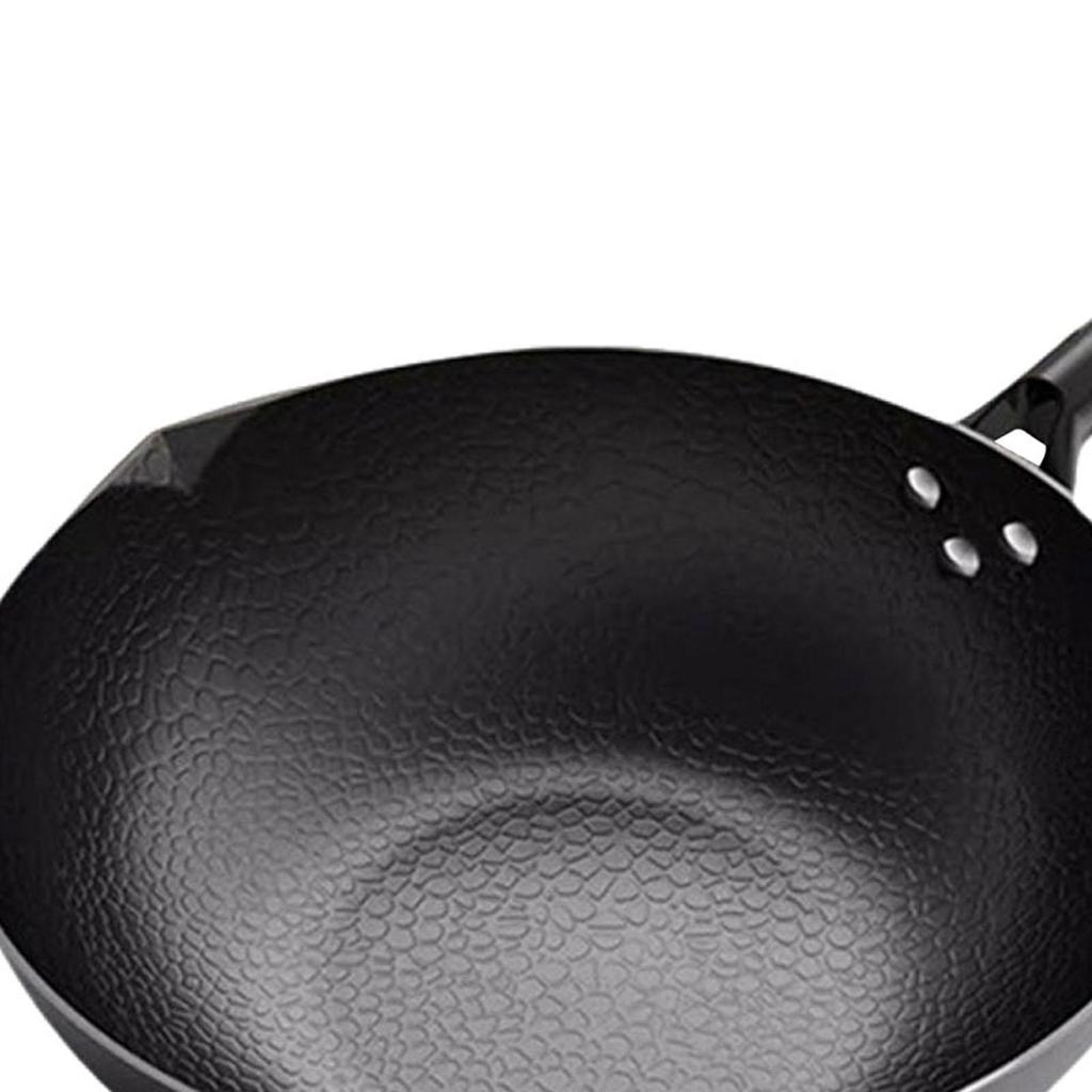 12.60inch Wok Cooking Cookware Induction Cooker Uncoated Pots Sautee Pan Without Wood Lid