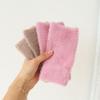 Thick Half Mittens Faux Fur Plush Gloves Protable Fingerless Gloves  for Women Girl
