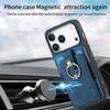 For iPhone 17 Pro Phone Case Leather Back Cover with Card Slots Kickstand