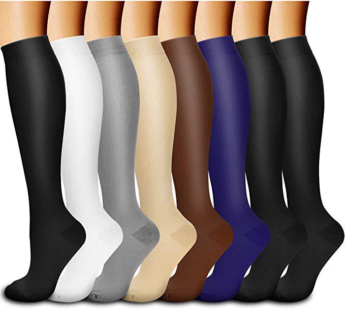 Unisex Cross-Border Compression Socks - Perfect for Sports, Running, Yoga; Knee-High, Calf-Length; Leg Slimming.