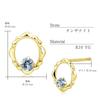 Earrings K10 Natural Stone Stud Earrings Solid Gold Design 10k Gold Stud Tanzanite [Sears] Women's se105-0025-yg-tz
