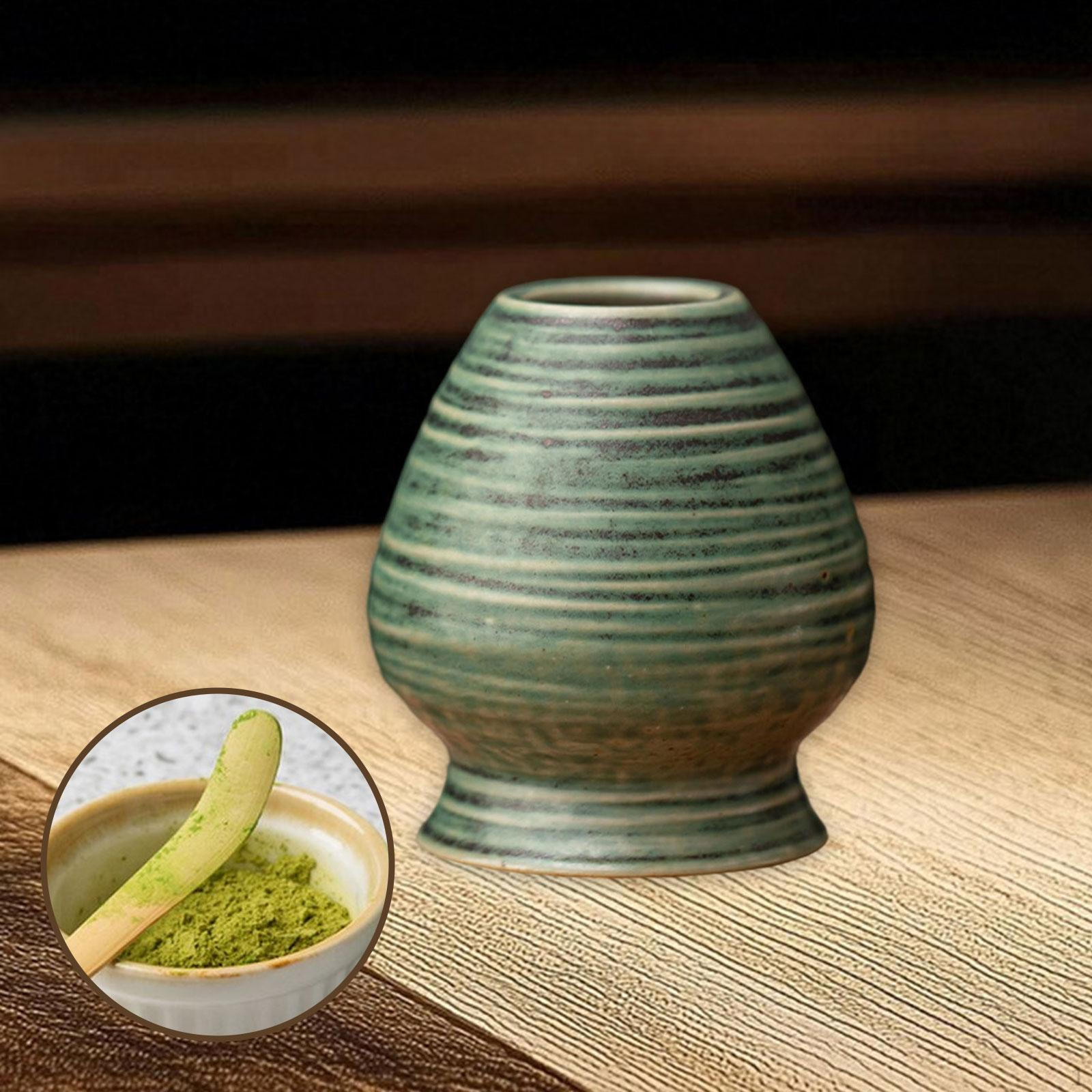

Ceramic Holder for Matcha Whisk, Stand Tea Ceremony Accessories зелёный