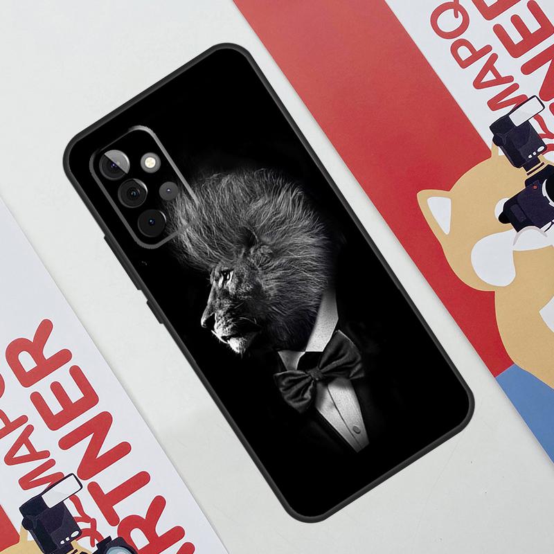 Man Suit Shirt Tie Case For Samsung Galaxy A53 A16 A26 A36 A56 A55 A35 A15 A52 A32 A12 A33 A13 A14 A34 A54 A17