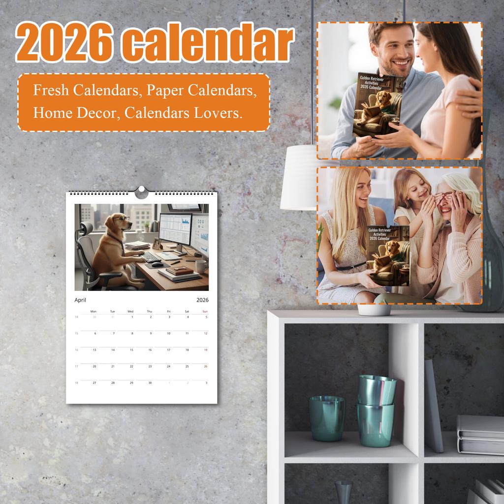 2026 Wall Calendar, Fun Themed Calendar, Fun Chat Gift, Perfect Choice For Home Use.