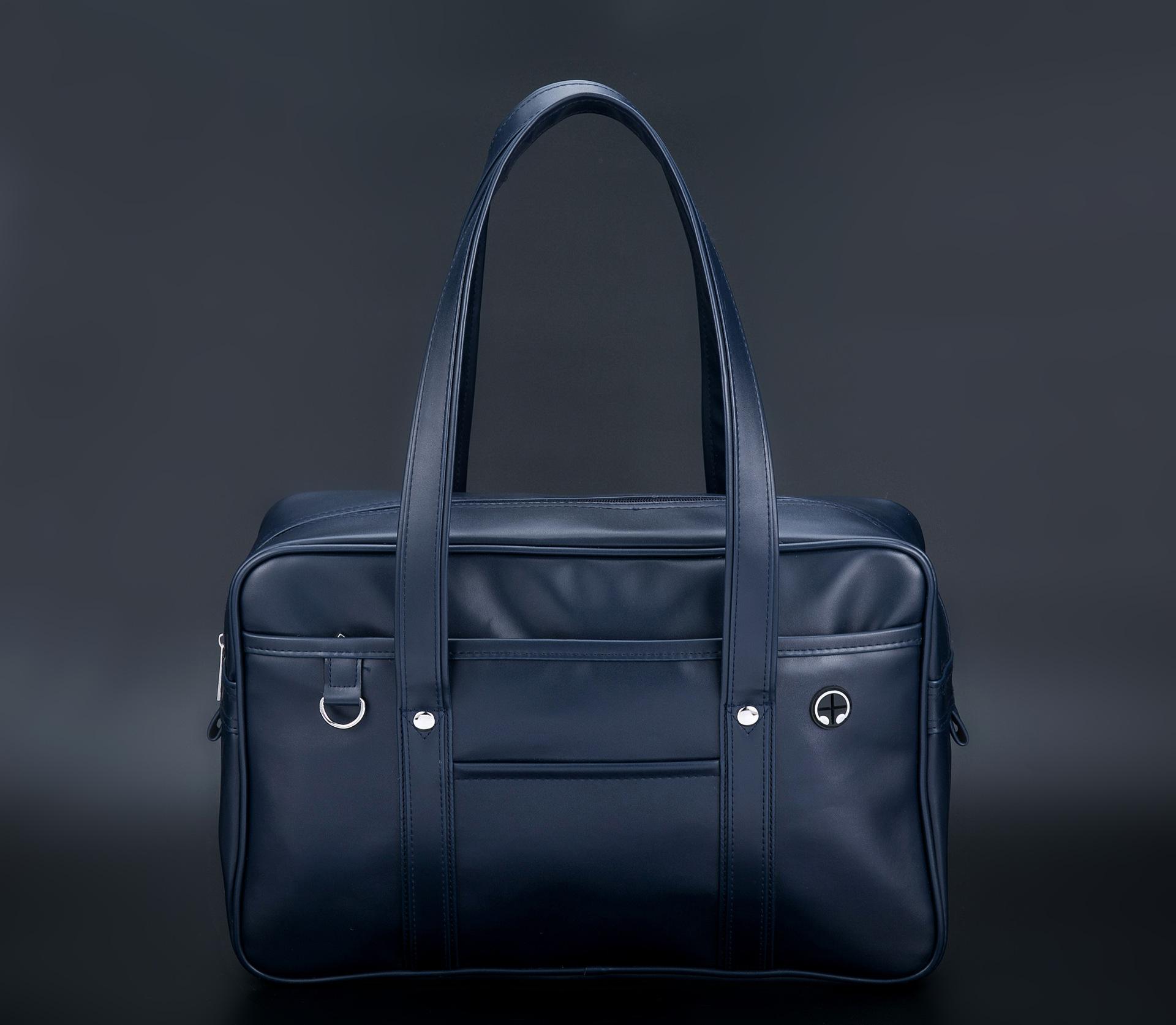 

Студенческая сумка JK Водонепроницаемая сумка из ПУ кожи на одно плечо, сумка для униформы для мужчин и женщин, сумка для официальных документов, сумка для поездок на работу синий