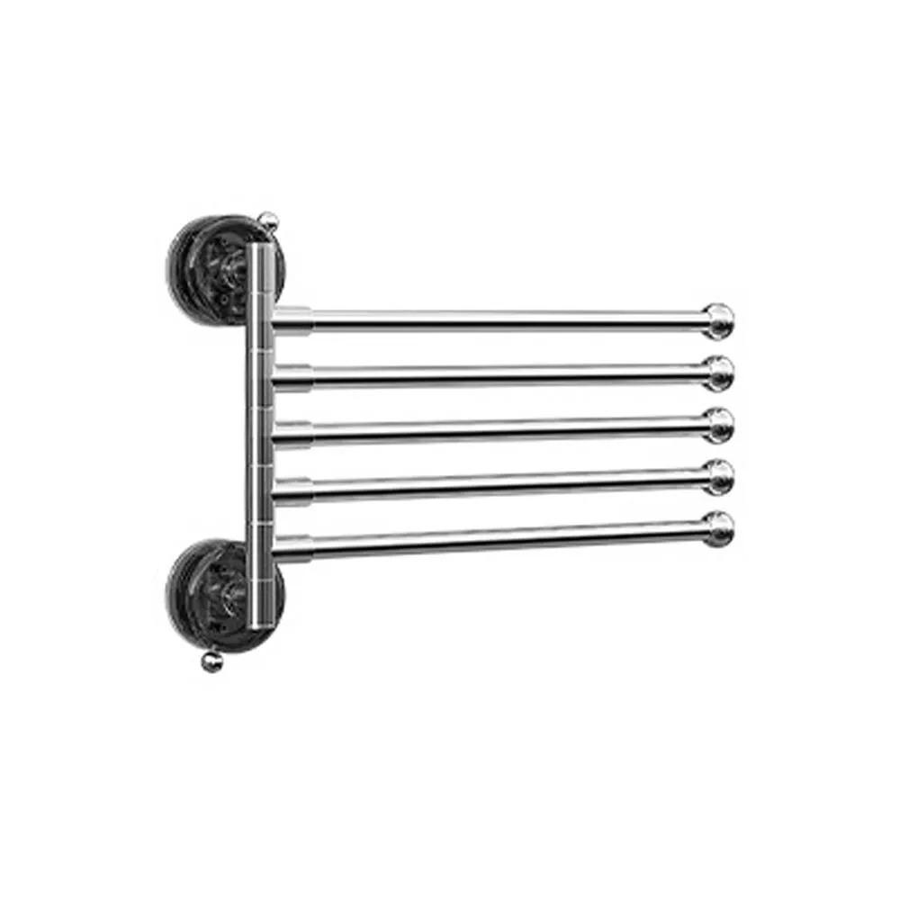 180° Rotating Towel Rack 3/4/5 Bars Toilet Towel Rod New Clothes Hanger