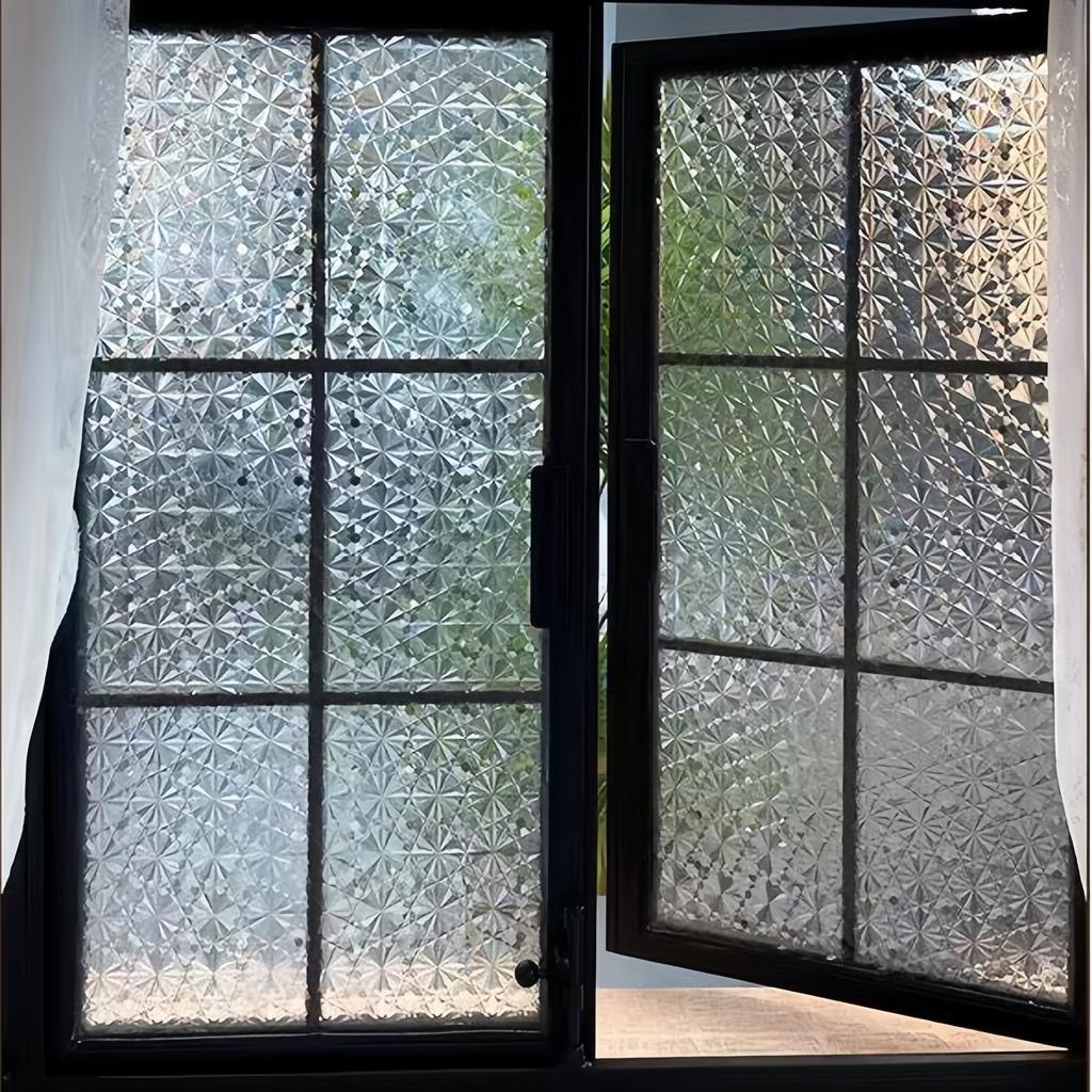 3D Diamant Glasaufkleber Undurchsichtig Badezimmerfenster Anti-Peeping Glasfolie Privatsphäre Wasserdicht Elektrostatische Adsorption Glasfensteraufkleber