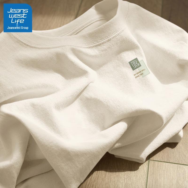 JEANSWEST LIFE Men's 2025 Heavy Cotton Round Neck T-Shirt