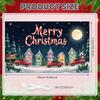 Photo Prop Cozy Design Santa Claus Banner Festive Decor Colorful Lights Christmas Banner For Home Decoration Event Decor Indoor