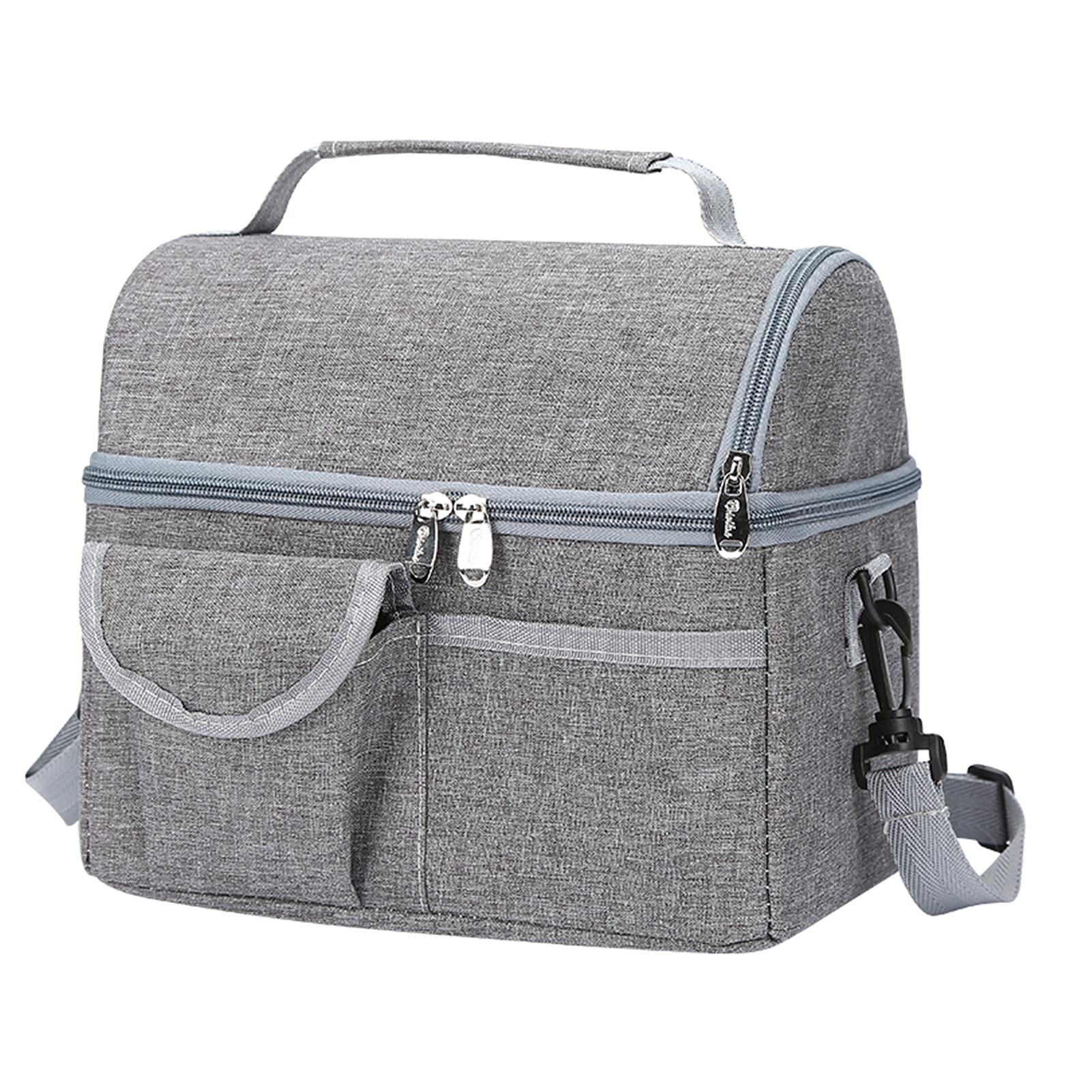 

Портативная двухслойная изолированная сумка-холодильник, сумка для обеда, сумка для кемпинга, барбекю, пикника, активного отдыха