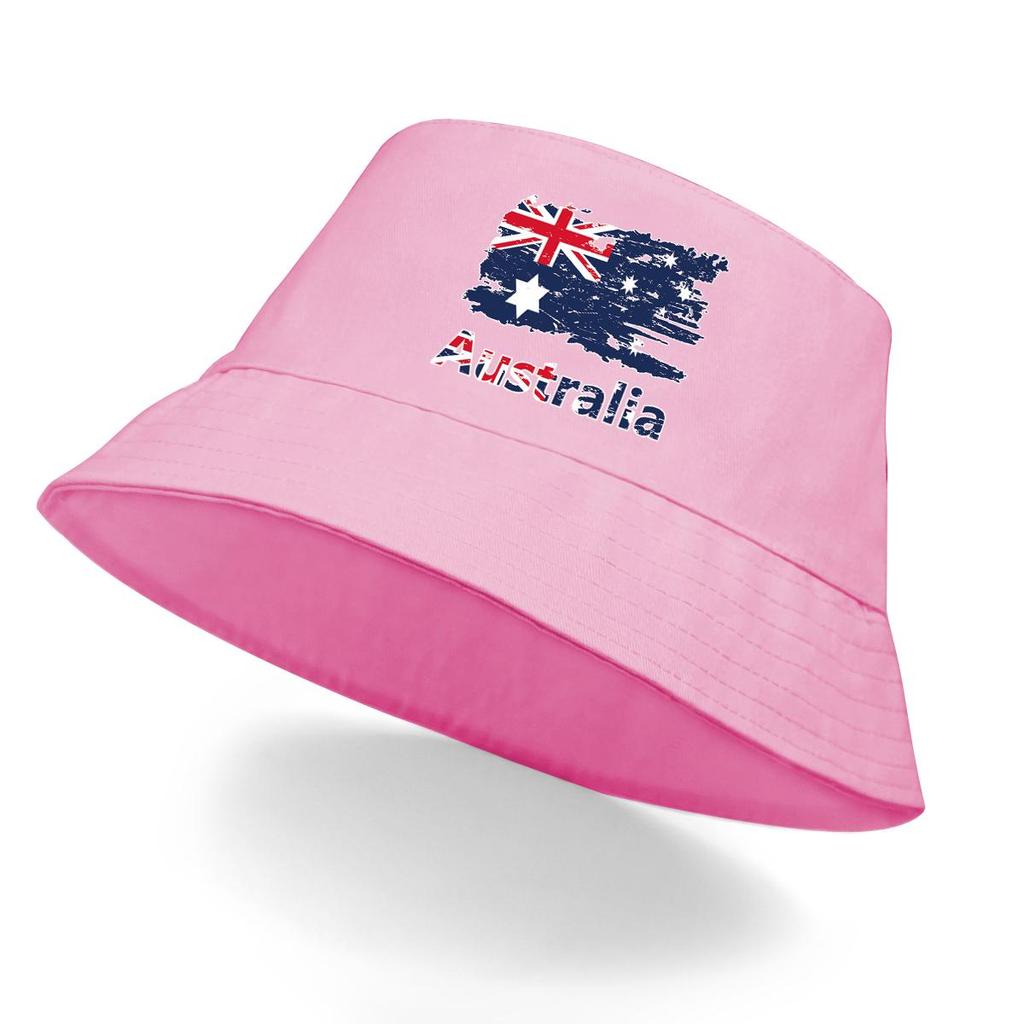 Bucket Hat With Australian Federal Flag Print , Commonwealth Blue Ensign Fisherman Cap Lightweight Casual Solid Color Fishing Hat