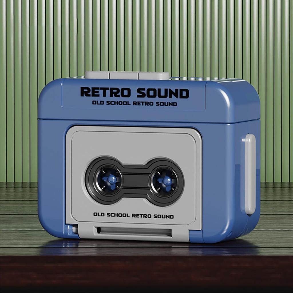 [Ozozuize] Retro Recording Keychain,Mini Tape Voice Recorder Key Chain with Voice Recording,Funny Music Box