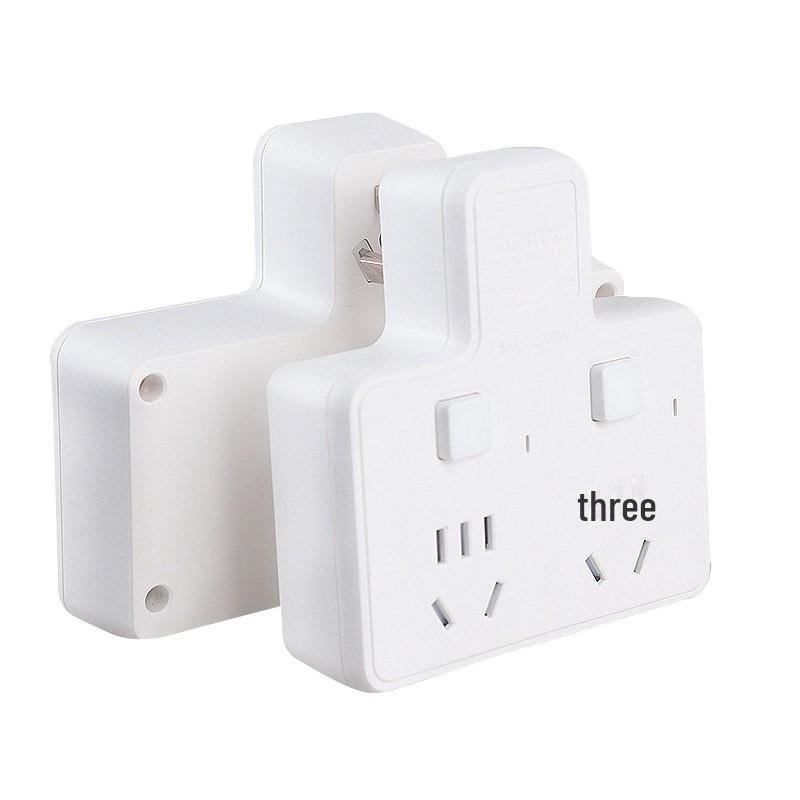Delixi Multi-Function Socket Strip: One-to-Two Plug, Wire-Free, Multi-Hole Panel Expansion Converter.