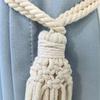 2Pcs Minimalist Macrame Curtain Tiebacks Boho Style Boho Curtain Tiebacks  Farmhouse Decor