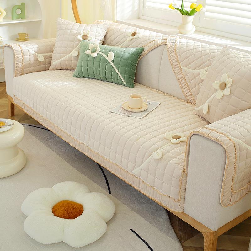 Velvet Winter Sofa Cushion Seat Cushion Non-Slip Seat Cushions All-Inclusive Universal Cover Cover Cloth Four Seasons Universal