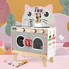 Japanese Wooden Kitchen Play Set: Stove, Rice Cooker & Cookware for Kids Ages 3-6.