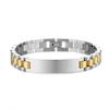 Geometrisches Edelstahlarmband für Herren Mit Personalisierbarer Gravurplatte Minimalistisch Mode