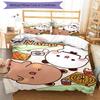 3pcs Custom Name Bubu Dudu Bedding Set Duvet Cover Closure Includes 1 Duvet Cover & 2 Pillowcases, Soft and Comfortable for All Seasons.