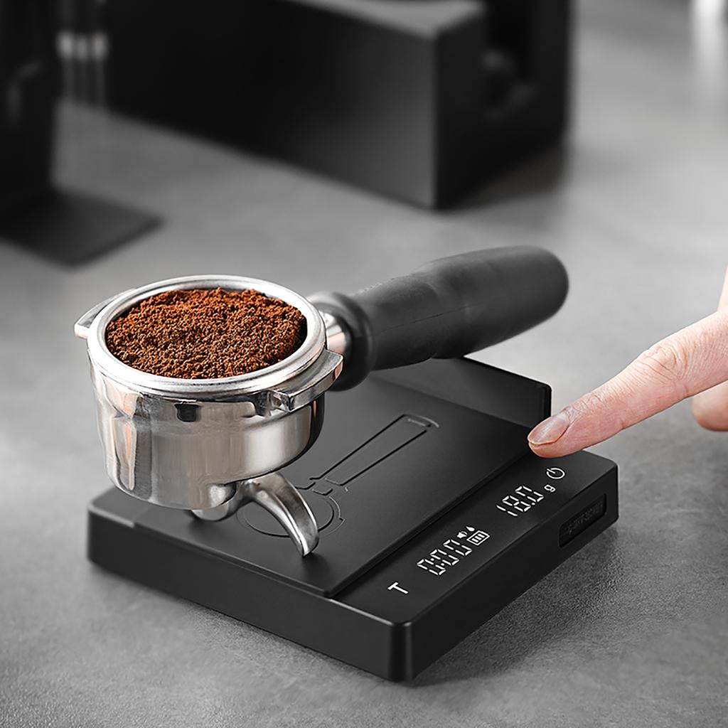 MHW-3BOMBER Digital Coffee Scale With Timer LED Screen Espresso USB 2kg Max.Weighing 0.1g High Precision Measures Kitchen Scale