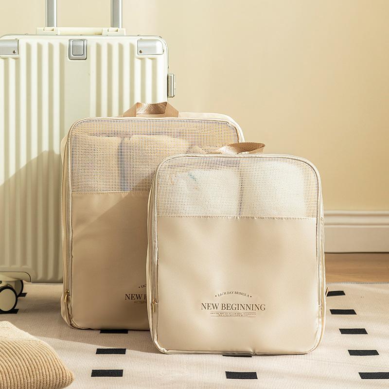 1pc Clothing Storage Bag Large-capacity Visible Clothes Compression Bag Portable Travel Hand-held Storage Bag Clothing Organizer